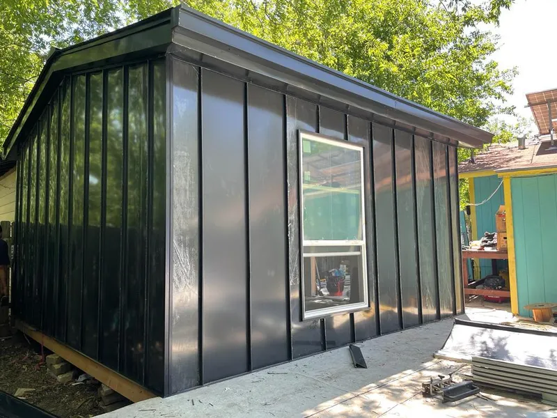 Black standing seam metal wall panels for Metal Roof Installation in Willows